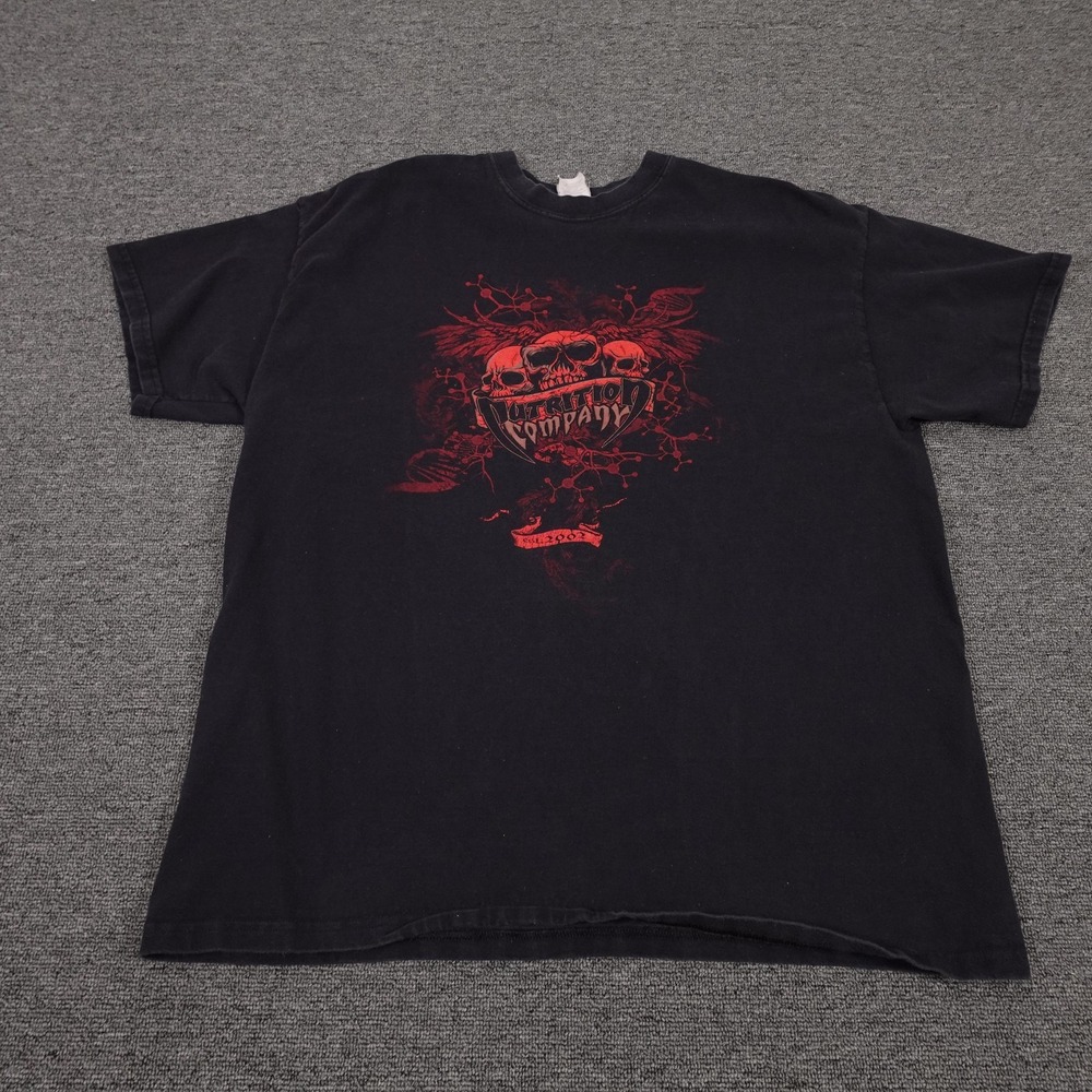 Hanes Shirt Mens XL Black Nutrition Company Skull Graphic Tee Beefy-T‎ Boulder